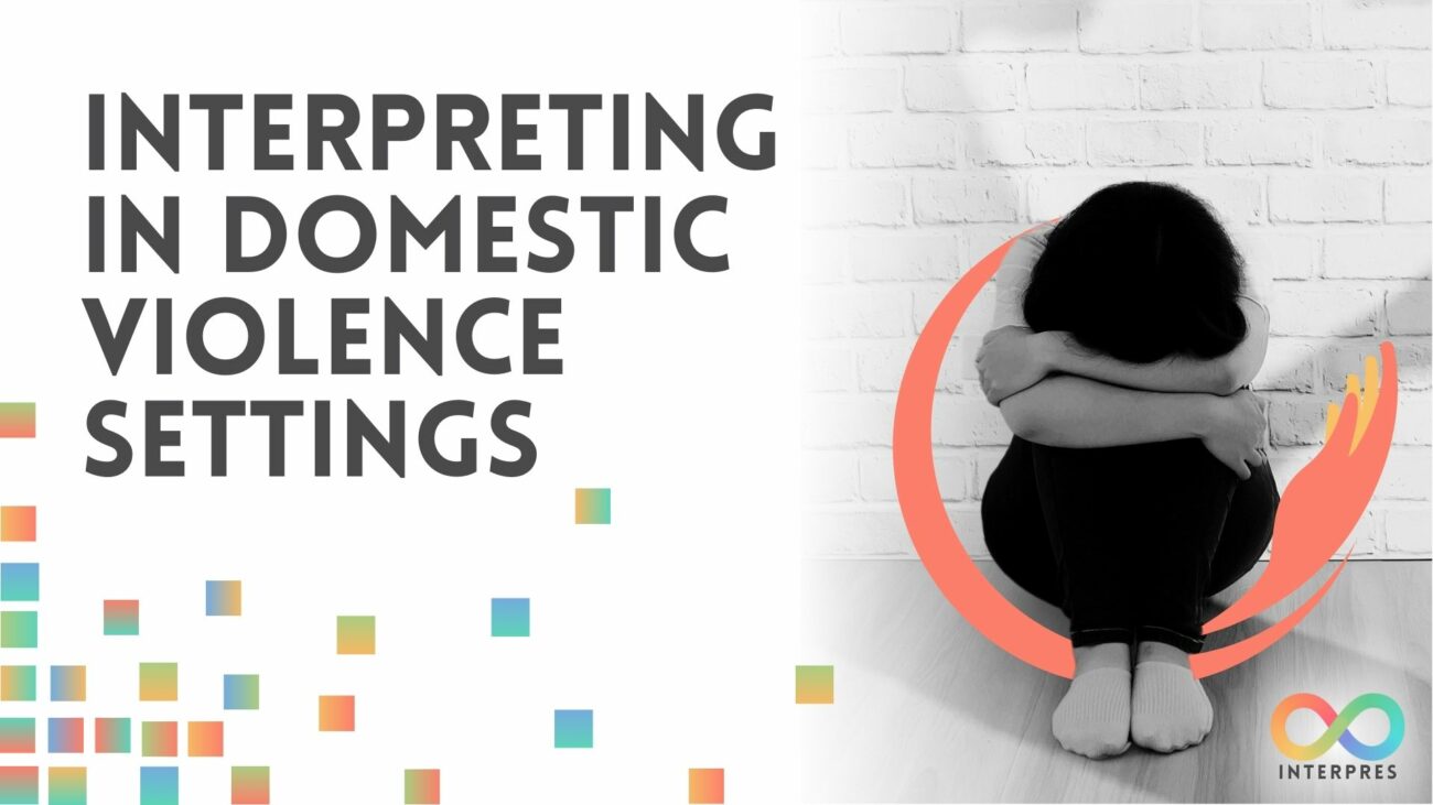 Course Cover. Reads: Interpreting in Domestic Violence Settings